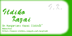 ildiko kazai business card